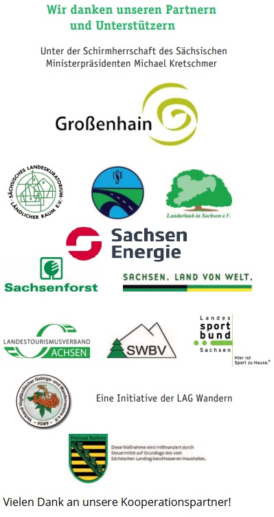 Kooperationspartner des Sächsischen Wandertages Logos der Kooperationspartner